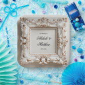 Elegante barokke bruiloft in crème papieren bordje (Feest)