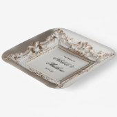 Elegante barokke bruiloft in crème papieren bordje (Gebogen)