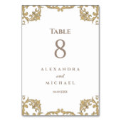 Elegante  barokke bruiloft kaart (Voorkant)