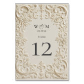 Elegante barokke bruiloft kaart (Achterkant)