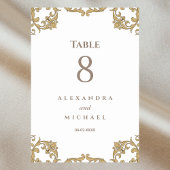 Elegante  barokke bruiloft kaart