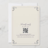 Elegante barokke bruiloft kaart (Achterkant)