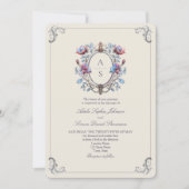 Elegante barokke bruiloft kaart (Voorkant)