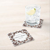 Elegante barokke bruiloft kartonnen onderzetters (Insitu)