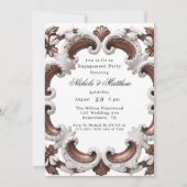 Elegante barokke bruiloft verlovingsfeest kaart (Voorkant)