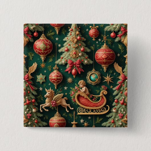 Elegante barokke Button (Voorkant)