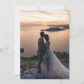 Elegante barokke Chinoiserie  gouden bruiloft Kaart (Achterkant)