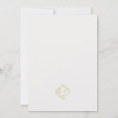 Elegante barokke Chinoiserie  gouden bruiloft Save The Date (Achterkant)