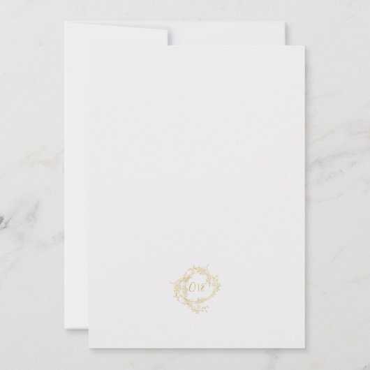 Elegante barokke Chinoiserie  gouden bruiloft Save The Date (Achterkant)