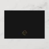 Elegante barokke Chinoiserie Zwart Details Informatiekaartje (Achterkant)