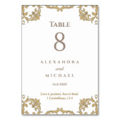 Elegante  barokke Christelijke bruiloft Kaart (Voorkant)