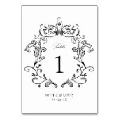 Elegante  barokke Crest bruiloft Kaart (Voorkant)