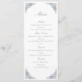 Elegante Barokke Frame Huwelijksmenu Menu (Voorkant)