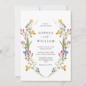 Elegante barokke Franse tuin bloemenbruiloft Kaart (Voorkant)