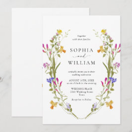 Elegante barokke Franse tuin bloemenbruiloft Kaart