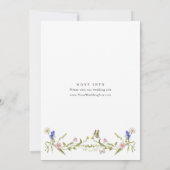 Elegante barokke Franse tuin bloemenbruiloft Kaart (Achterkant)