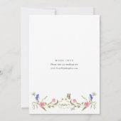 Elegante barokke Franse tuin bloemenbruiloft Kaart (Achterkant)