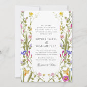 Elegante barokke Franse tuin bloemenbruiloft Kaart (Voorkant)