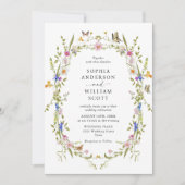 Elegante barokke Franse tuin bloemenbruiloft Kaart (Voorkant)