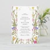 Elegante barokke Franse tuin bloemenbruiloft Kaart (Staand voorkant)