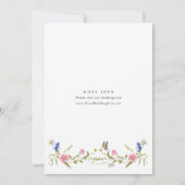 Elegante barokke Franse tuin bloemenbruiloft Kaart (Achterkant)