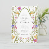 Elegante barokke Franse tuin bloemenbruiloft Kaart (Staand voorkant)