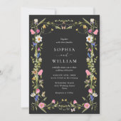 Elegante barokke Franse tuin bloemenbruiloft Kaart (Voorkant)