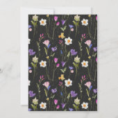 Elegante barokke Franse tuin bloemenbruiloft Kaart (Achterkant)