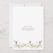 Elegante barokke Franse tuin bloemenbruiloft Kaart (Achterkant)