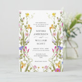 Elegante barokke Franse tuin bloemenbruiloft Kaart (Staand voorkant)