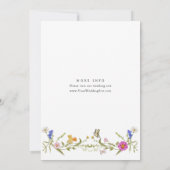 Elegante barokke Franse tuin bloemenbruiloft Kaart (Achterkant)