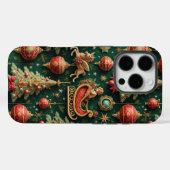 Elegante Barokke Kerst Apple iPhone 16 Pro Hoesje (Achterkant (horizontaal))