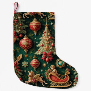 Elegante barokke kerstkous kleine kerstsok