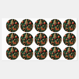 Elegante barokke kerstlabels labels