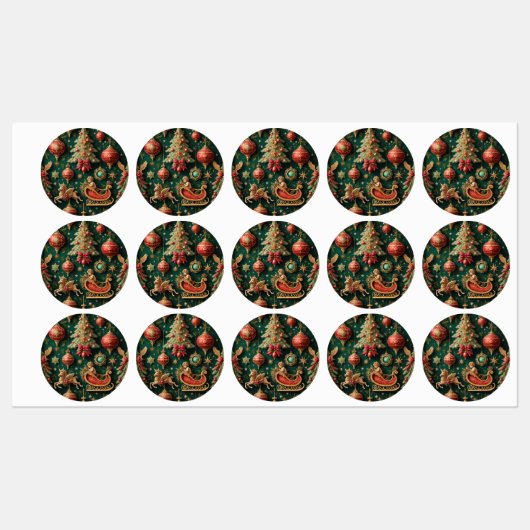 Elegante barokke kerstlabels labels (Vel)