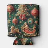 Elegante barokke kerstschuim Koelbox Blikjeskoeler (Achterkant)