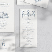 Elegante Barokke Ornament Trouwmenu Menu