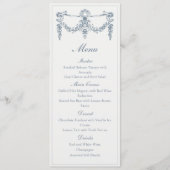 Elegante Barokke Ornament Trouwmenu Menu (Voorkant)
