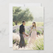 Elegante barokke patroonfoto Bewaar de datum Kaart (Achterkant)