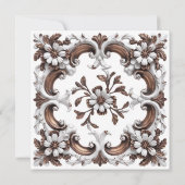 Elegante barokke rococo stijl save the date (Achterkant)