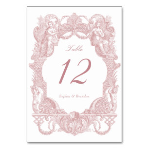 Elegante barokke Struik Toile Lijst bruiloft Kaart