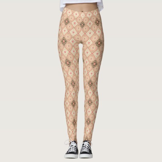 Elegante  barokke Valentijnsdag Leggings (Voorkant)