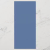 Elegante Barokke Wapen Monogram Blauwe Trouw Menu (Achterkant)