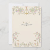 Elegante barokke Waterverf trouwbloemen Kaart (Achterkant)