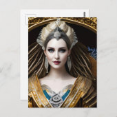 Elegante barokkoningin briefkaart (Voorkant / Achterkant)