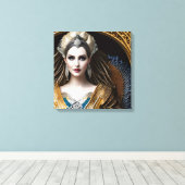Elegante barokkoningin canvas afdruk (Insitu (Houten vloer))