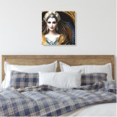 Elegante barokkoningin canvas afdruk (Insitu (Slaapkamer))