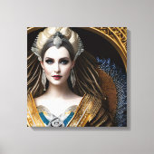 Elegante barokkoningin canvas afdruk (Voorkant)
