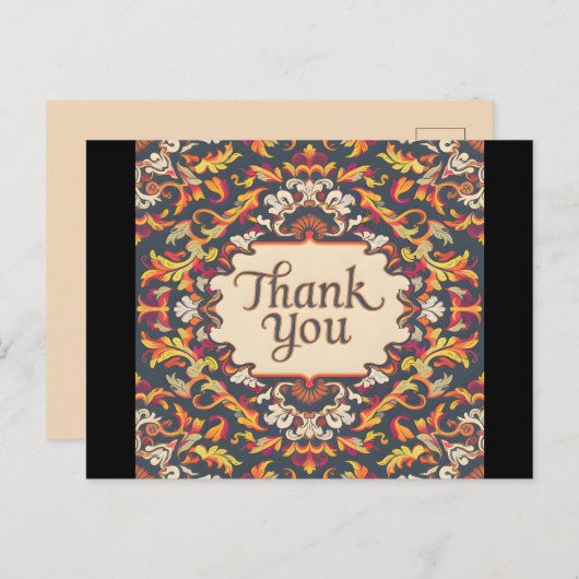  elegante barokstijl briefkaart (Voorkant / Achterkant)