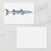 Elegante Barracuda vis Note Kaart Notitiekaartje (Voorkant / Achterkant)